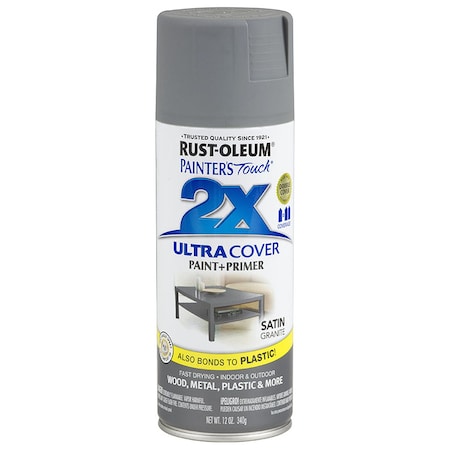 Rust-Oleum Spray Paint, Granite, Satin, 12 oz 249078
